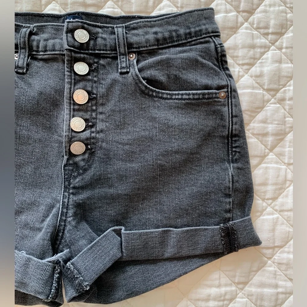 High Rise Denim Shorts - Picture 4 of 9